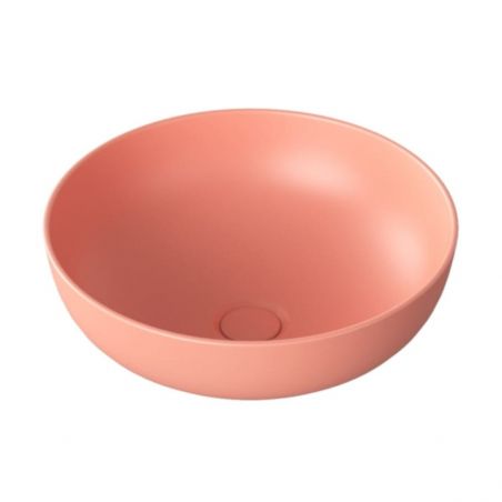 Lavoar EGO Michael, 38x13.6 cm, Roz Somon, Power Colour, semi-mat, montaj pe blat, ceramica sanitara de inalta calitate