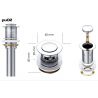 Ventil EGO PU02-05, push-up open, cu sau fara preaplin, design deosebit Ventil EGO PU02-05, push-up open, cu sau fara preaplin, design deosebit