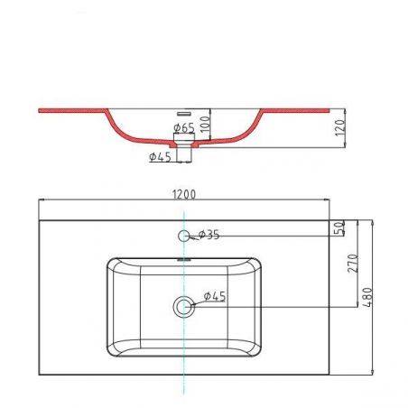 Lavoar EGO-15A, montaj incastrat, dimensiuni 60,90,100 sau 120 cm, compozit marmura