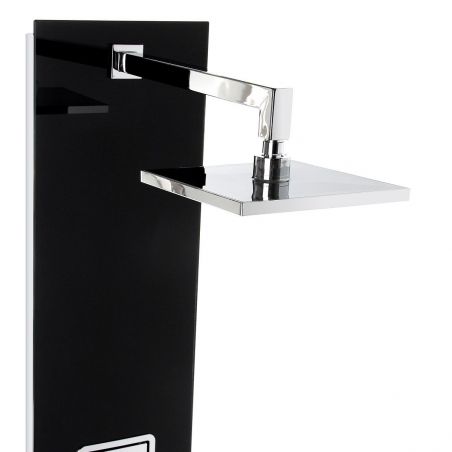 Panel premium din sticla neagra securizata, Termostat la alegere, Hidromasaj, design deosebit , Ego-812