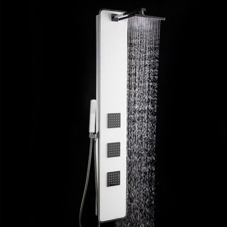 Panel premium din sticla securizata, design deosebit cu baterie laterala, Termostat, Hidromasaj, Ego-427