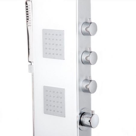 Panel premium din sticla securizata, design deosebit cu baterie laterala, Termostat, Hidromasaj, Ego-427