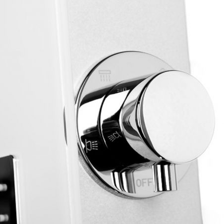 Panel premium din sticla securizata, design deosebit cu baterie laterala, Termostat, Hidromasaj, Ego-427