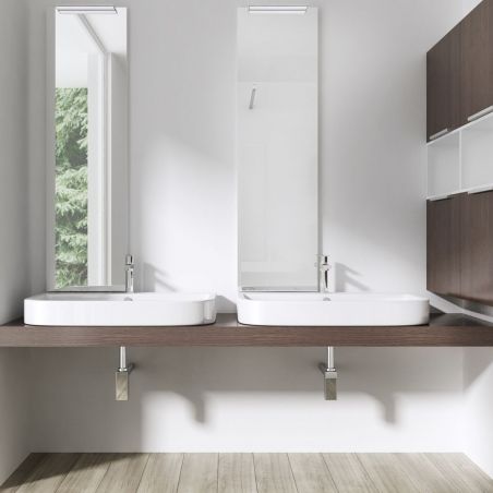Lavoar EGO-5021, ceramica sanitara, montaj pe blat sau suspendat, 80x48 cm
