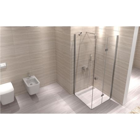 Cabina MY SPACE, perete fix si o usa Pliabila la perete, Easy Clean, dimensiune: 70x70x190 cm