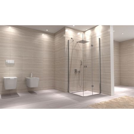Cabina MY SPACE, perete fix si o usa Pliabila la perete, Easy Clean, dimensiune: 70x70x190 cm