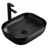 Lavoar REA Belinda, Negru, mat, 46,5x33 cm, montaj pe blat, ceramica sanitara