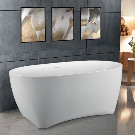 Cada Freestanding EGO Haiti, 170x78 cm, acril sanitar, alb lucios, design Minimalist