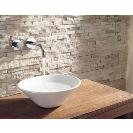 Baterie lavoar REA-Lun, montaj incastrat in perete, finisaj cromat, design minimalist