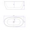 Cada Freestanding EGO Haiti, 170x78 cm, acril sanitar, alb lucios, design Minimalist Cada Freestanding EGO Haiti, 170x78 cm, acril sanitar, alb lucios, design Minimalist