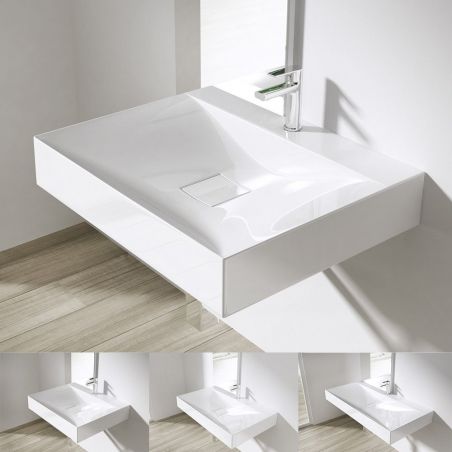 Lavoar EGO-810, compozit marmura, montaj pe blat sau suspendat, 60,80 sau 100 x 48 cm