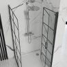 Cabina dus REA-Molier Black, perete fix si usa pliabila, sticla securizata 6 mm, 80-90 x 90 x190 cm, Easy Clean Cabina dus REA-Molier Black, perete fix si usa pliabila, sticla securizata 6 mm, 80-90 x 90 x190 cm, Easy Clean