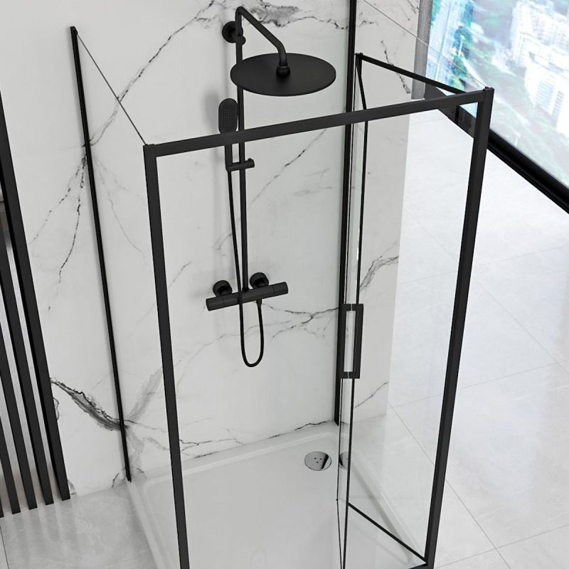 Coincidence documentary chain Cabina dus Ego-Rapid Fold Black, 3 laturi, 80-100 x 80-100 x 195 cm, sticla securizata 6mm, usa pliabila, Easy Clean Coincidence documentary chain Cabina dus Ego-Rapid Fold Black, 3 laturi, 80-100 x 80-100 x 195 cm, sticla securizata 6mm, usa pliabila, Easy Clean
