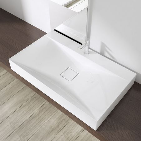 Lavoar EGO-810, compozit marmura, montaj pe blat sau suspendat, 60,80 sau 100 x 48 cm