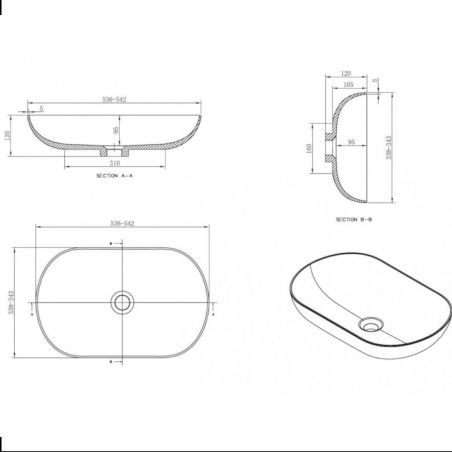 Mobilier de baie EGO-BELLA  prevazut cu doua lavoare din compozit mineral, MDF, 180 x 55 cm, Alb Mat, Push to open