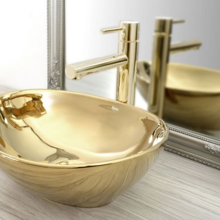 Baterie EGO-TESS Gold, montaj pe blat, design deosebit, Perlator