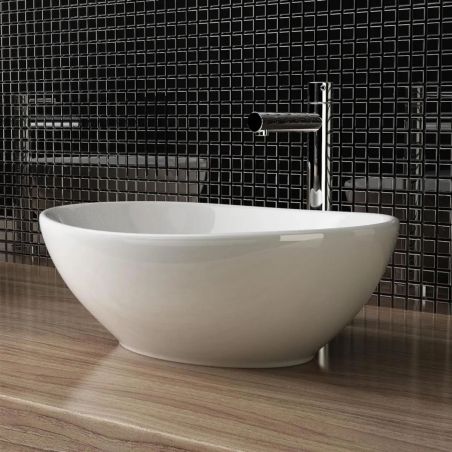 Baterie lavoar Tess, montaj pe blat, pipa de 17 cm inalta, perlator, finisaj crom
