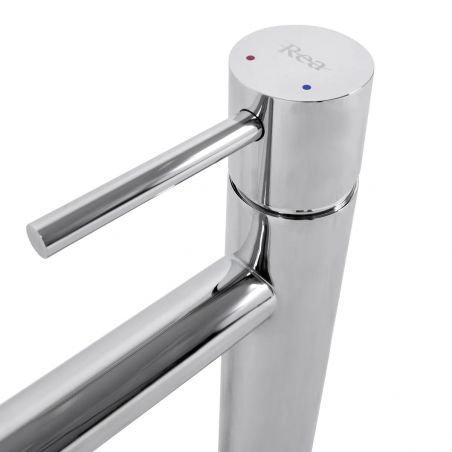 Baterie lavoar Tess, montaj pe blat, pipa de 17 cm inalta, perlator, finisaj crom