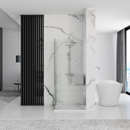Cabina Maxim, usa Batanta si un perete fix, 80x80 sau 90x90 cm, sticla 6 mm