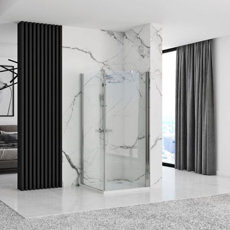 Cabina Maxim, usa Batanta si un perete fix, 80x80 sau 90x90 cm, sticla 6 mm