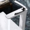 Baterie lavoar 1298 W, montaj pe blat, finisaj emailat Alb, perlator aer, design deosebit Baterie lavoar 1298 W, montaj pe blat, finisaj emailat Alb, perlator aer, design deosebit