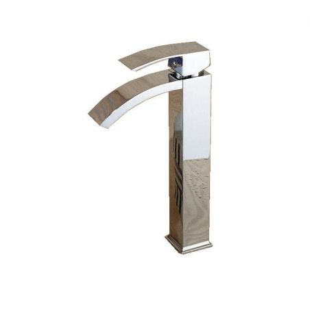 Baterie Lavoar Enzo High, tip cascada, montaj pe blat, finisaj crom