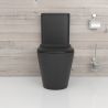 Vas WC EGO Dario Rimless, rezervor inclus, 2 piese, Negru mat, Power Colour, montaj podea, capac duroplast slim soft-close