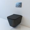 Vas WC EGO Alfonso Rimless, Negru mat, Power Colour, montaj suspendat, capac duroplast slim soft-close inclus