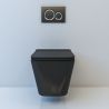 Vas WC EGO Alfonso Rimless, Negru mat, Power Colour, montaj suspendat, capac duroplast slim soft-close inclus