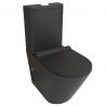 Vas WC EGO Dario Rimless, rezervor inclus, 2 piese, Negru mat, Power Colour, montaj podea, capac duroplast slim soft-close