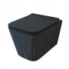 Vas WC EGO Alfonso Rimless, Negru mat, Power Colour, montaj suspendat, capac duroplast slim soft-close inclus