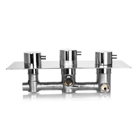 Baterie dus EGO-C3RT3, 3 functii, Termostat, montaj incastrat, finisaj crom Baterie dus EGO-C3RT3, 3 functii, Termostat, montaj incastrat, finisaj crom