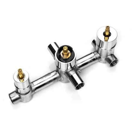 Baterie dus EGO-C3RT3, 3 functii, Termostat, montaj incastrat, finisaj crom Baterie dus EGO-C3RT3, 3 functii, Termostat, montaj incastrat, finisaj crom