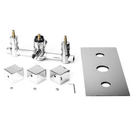 Baterie dus EGO-C2ST3, 2 functii, Termostat, montaj incastrat, finisaj crom Baterie dus EGO-C2ST3, 2 functii, Termostat, montaj incastrat, finisaj crom