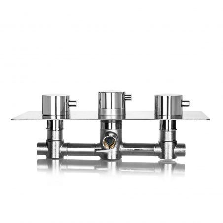 Baterie dus EGO-C2RT3, 2 functii, Termostat, montaj incastrat, finisaj crom Baterie dus EGO-C2RT3, 2 functii, Termostat, montaj incastrat, finisaj crom