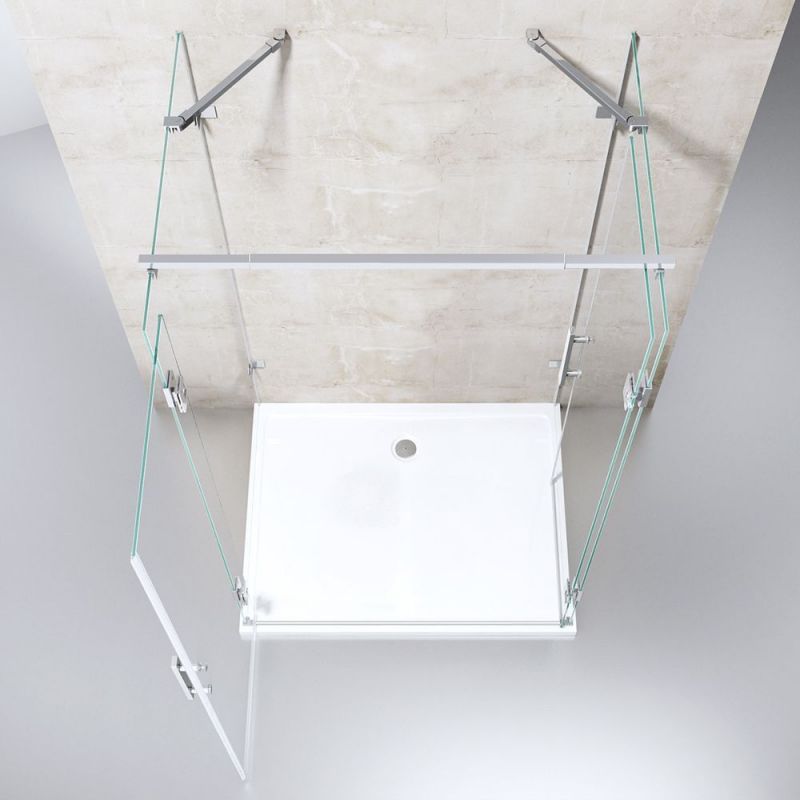 Cabina EGO-40, 3 laturi, usi Batante deschidere 180 grade, sticla 8 mm, diferite dimensiuni