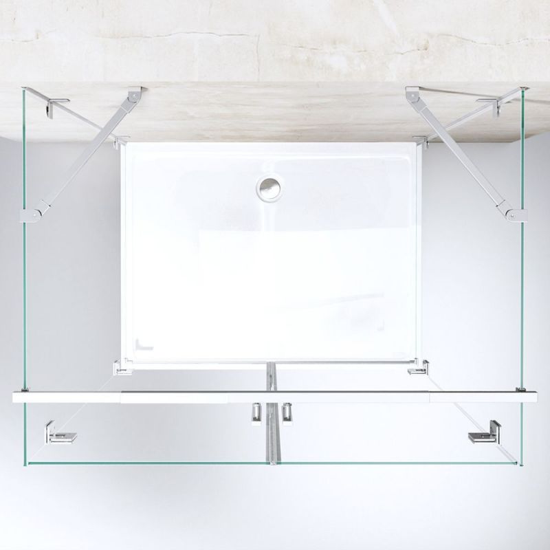 Cabina EGO-40, 3 laturi, usi Batante deschidere 180 grade, sticla 8 mm, diferite dimensiuni