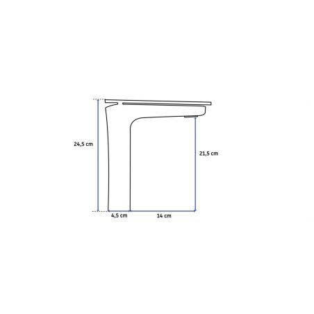 Baterie EGO-SOH, High, montaj pe blat, negru mat