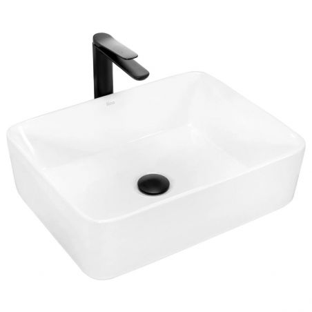 Lavoar EGO Anita N48, Alb, lucios, 48x36.5 cm, montaj pe blat, ceramica sanitara