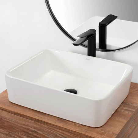 Lavoar EGO Anita N48, Alb, lucios, 48x36.5 cm, montaj pe blat, ceramica sanitara