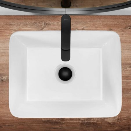 Lavoar EGO Anita N48, Alb, lucios, 48x36.5 cm, montaj pe blat, ceramica sanitara