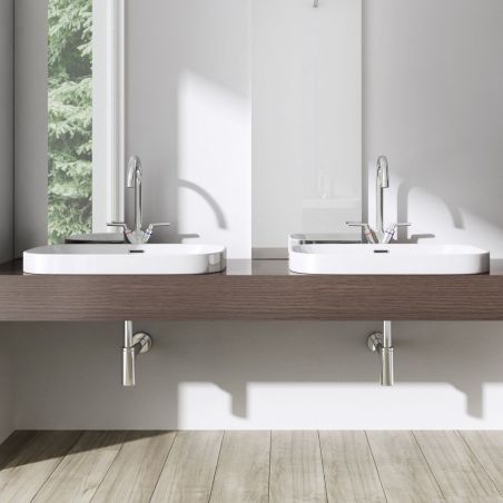 Lavoar EGO 5082, Alb, lucios, 61x40.5 cm, montaj semi-incastrat, ceramica sanitara
