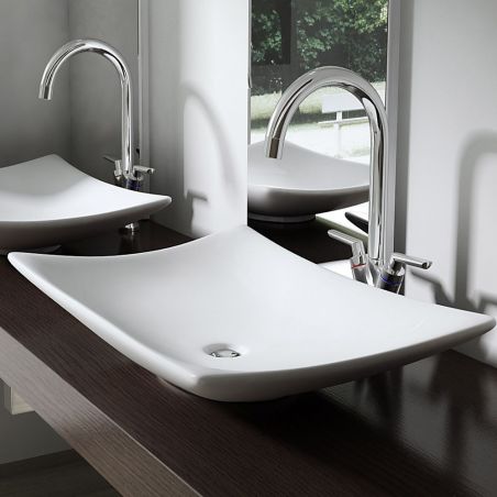 Lavoar EGO 5096, Alb, lucios, 60x40 cm, montaj pe blat, ceramica sanitara Lavoar EGO 5096, Alb, lucios, 60x40 cm, montaj pe blat, ceramica sanitara