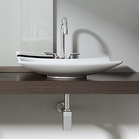 Lavoar EGO 5096, Alb, lucios, 60x40 cm, montaj pe blat, ceramica sanitara Lavoar EGO 5096, Alb, lucios, 60x40 cm, montaj pe blat, ceramica sanitara