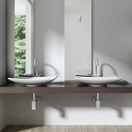 Lavoar EGO 5096, Alb, lucios, 60x40 cm, montaj pe blat, ceramica sanitara Lavoar EGO 5096, Alb, lucios, 60x40 cm, montaj pe blat, ceramica sanitara