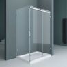 Cabina EGO-17-2, perete fix si usa Glisanta, sticla securizata 8 mm, fara profile metalice, dimensiuni la alegere Cabina EGO-17-2, perete fix si usa Glisanta, sticla securizata 8 mm, fara profile metalice, dimensiuni la alegere