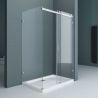 Cabina EGO-17-2, perete fix si usa Glisanta, sticla securizata 8 mm, fara profile metalice, dimensiuni la alegere Cabina EGO-17-2, perete fix si usa Glisanta, sticla securizata 8 mm, fara profile metalice, dimensiuni la alegere