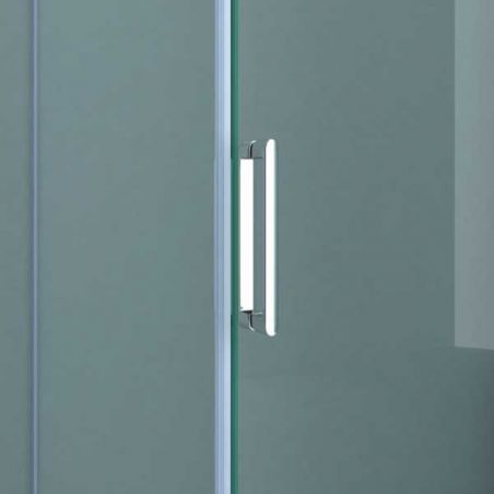 Cabina EGO-17-2, perete fix si usa Glisanta, sticla securizata 8 mm, fara profile metalice, dimensiuni la alegere