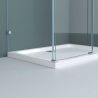 Cabina EGO-17-2, perete fix si usa Glisanta, sticla securizata 8 mm, fara profile metalice, dimensiuni la alegere Cabina EGO-17-2, perete fix si usa Glisanta, sticla securizata 8 mm, fara profile metalice, dimensiuni la alegere