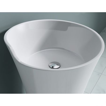 Lavoar stativ EGO 30, Alb, lucios, 53x53x88 cm, montaj podea, compozit marmura